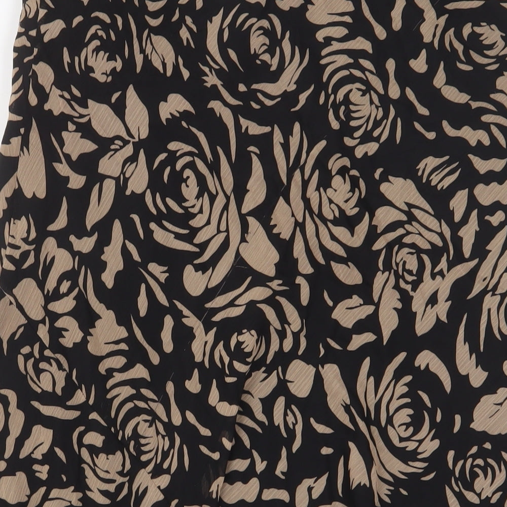 EWM Womens Brown Geometric Polyester A-Line Skirt Size 12