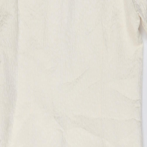 Laundry Industry Womens Ivory Geometric Cotton A-Line Size S V-Neck Zip - Buttons