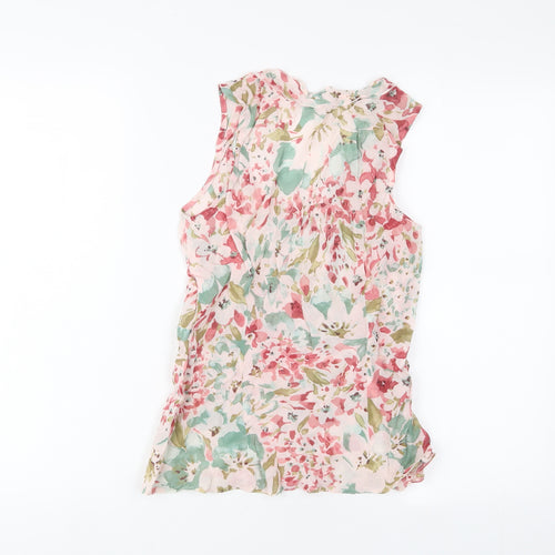 Per Una Womens Multicoloured Floral Viscose Basic Tank Size 8 Scoop Neck