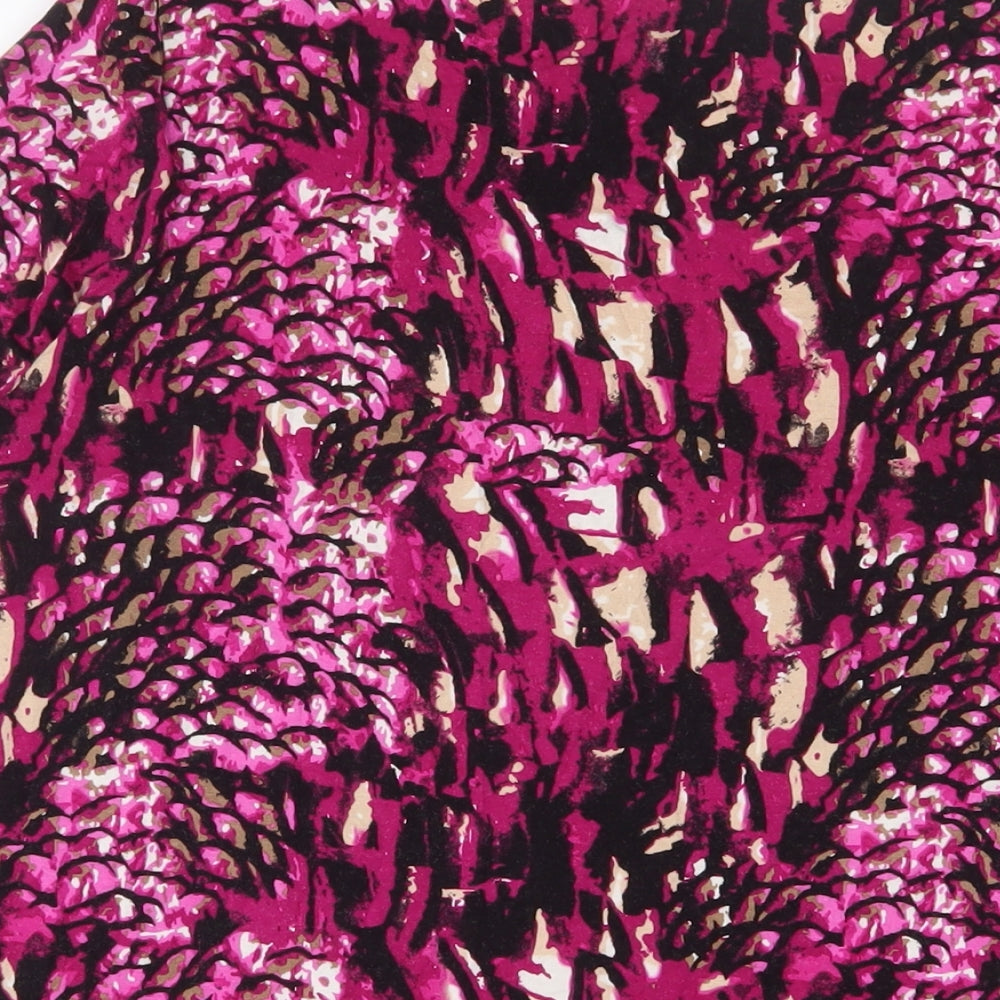 Saloos Womens Purple Viscose Basic T-Shirt Size 2XL Scoop Neck