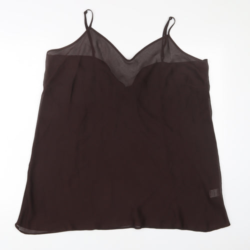 Bonmarché Womens Brown Polyester Camisole Tank Size 24 V-Neck