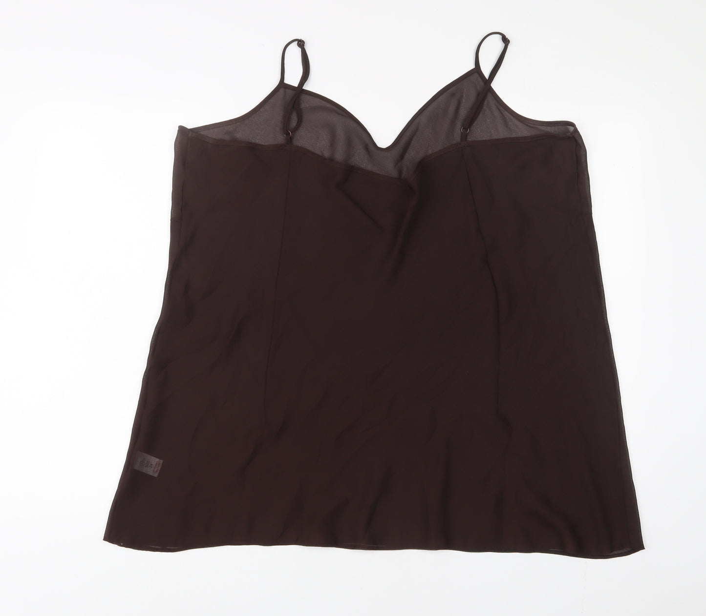 Bonmarché Womens Brown Polyester Camisole Tank Size 24 V-Neck