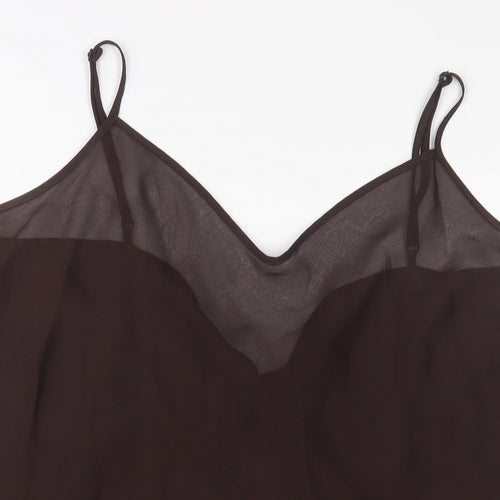 Bonmarché Womens Brown Polyester Camisole Tank Size 24 V-Neck