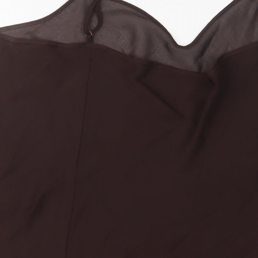Bonmarché Womens Brown Polyester Camisole Tank Size 24 V-Neck
