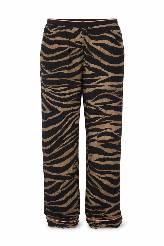 ASOS Womens Brown Animal Print Viscose Top Lounge Pants Size 8
