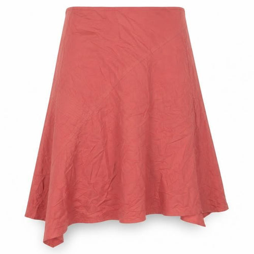 Sisley Womens Red Cotton A-Line Skirt Size 12 Snap
