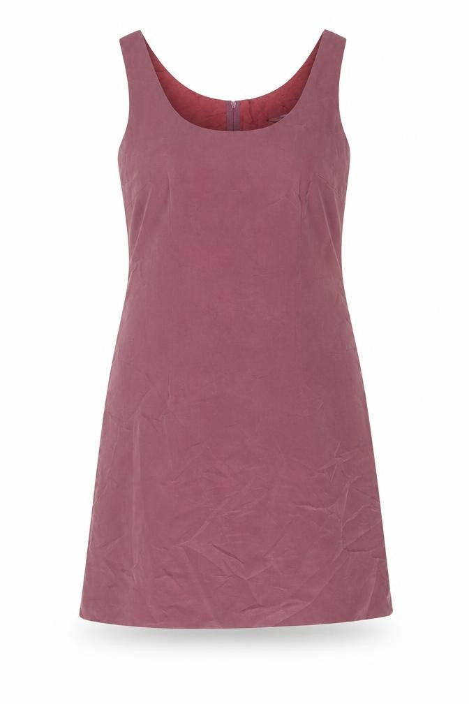 New Look Womens Purple Viscose A-Line Size 12 Scoop Neck Zip