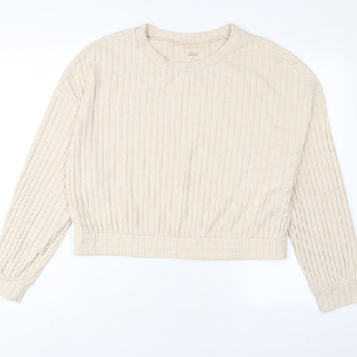 Gilly Hicks Womens Beige Polyester Pullover Sweatshirt Size XL Pullover