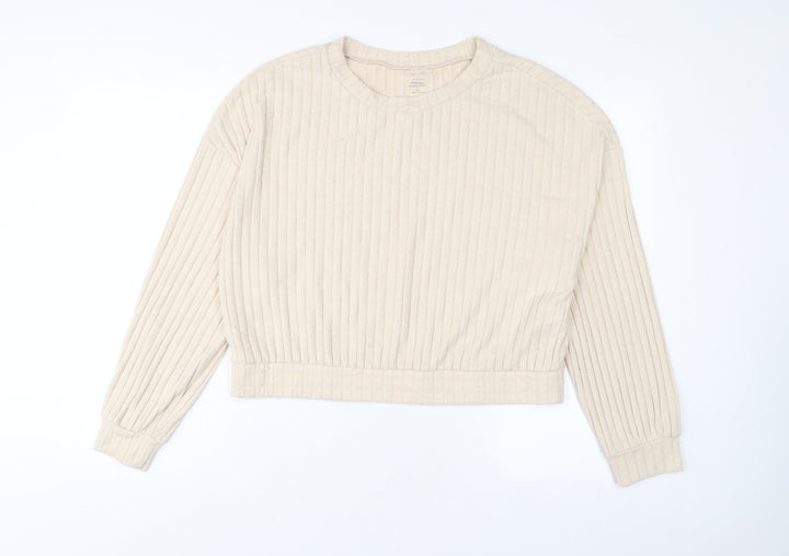Gilly Hicks Womens Beige Polyester Pullover Sweatshirt Size XL Pullover