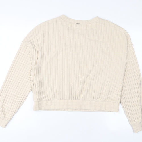 Gilly Hicks Womens Beige Polyester Pullover Sweatshirt Size XL Pullover