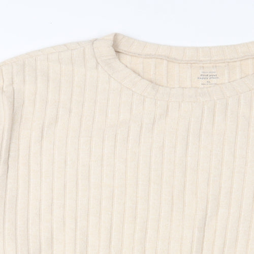 Gilly Hicks Womens Beige Polyester Pullover Sweatshirt Size XL Pullover