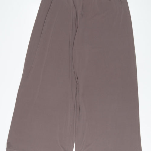 Essential style Womens Brown Polyester Trousers Size 20 L30 in Regular