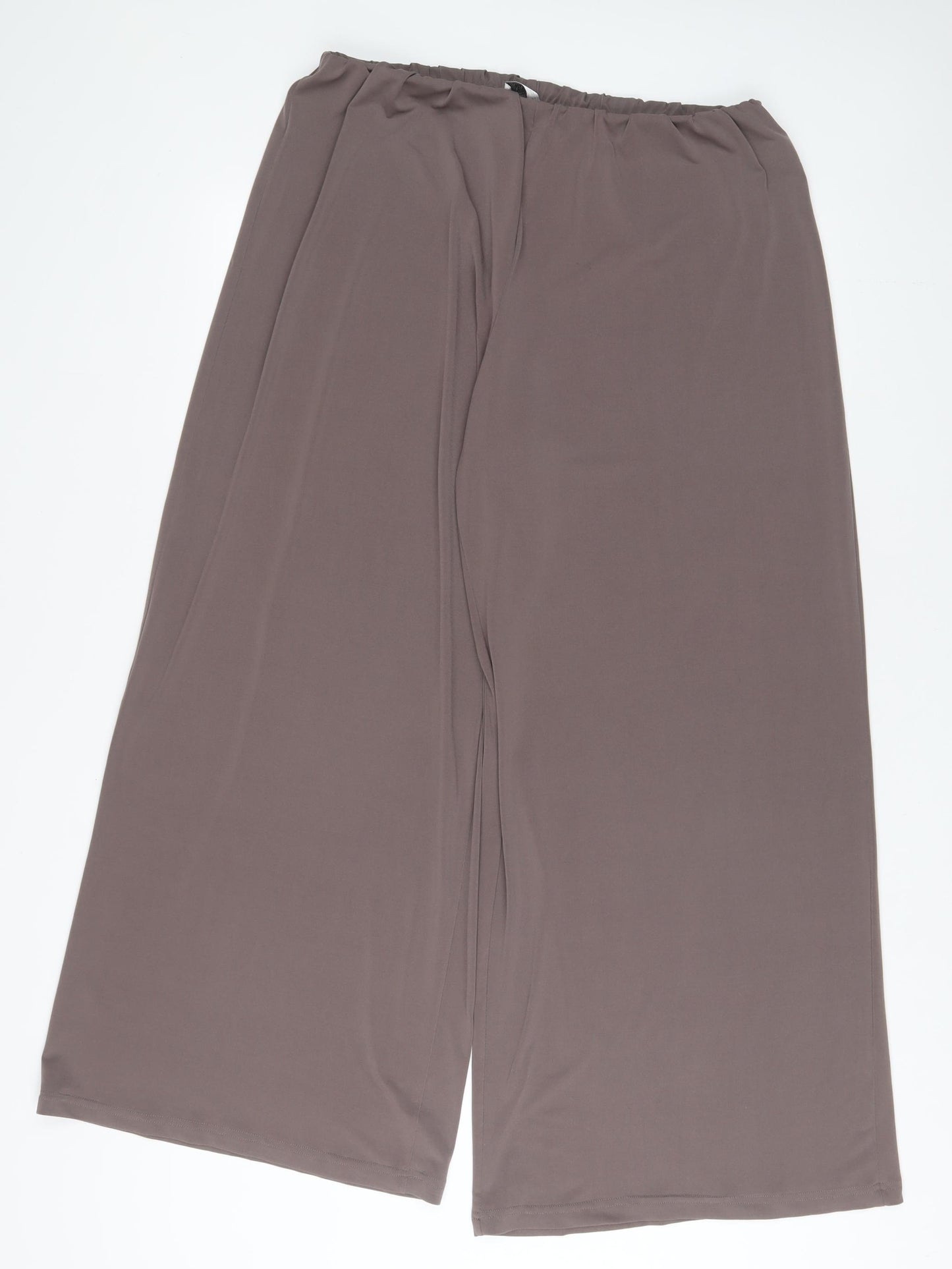 Essential style Womens Brown Polyester Trousers Size 20 L30 in Regular