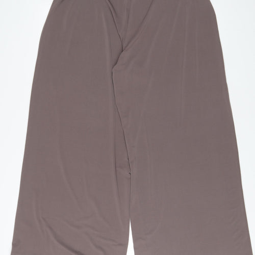 Essential style Womens Brown Polyester Trousers Size 20 L30 in Regular
