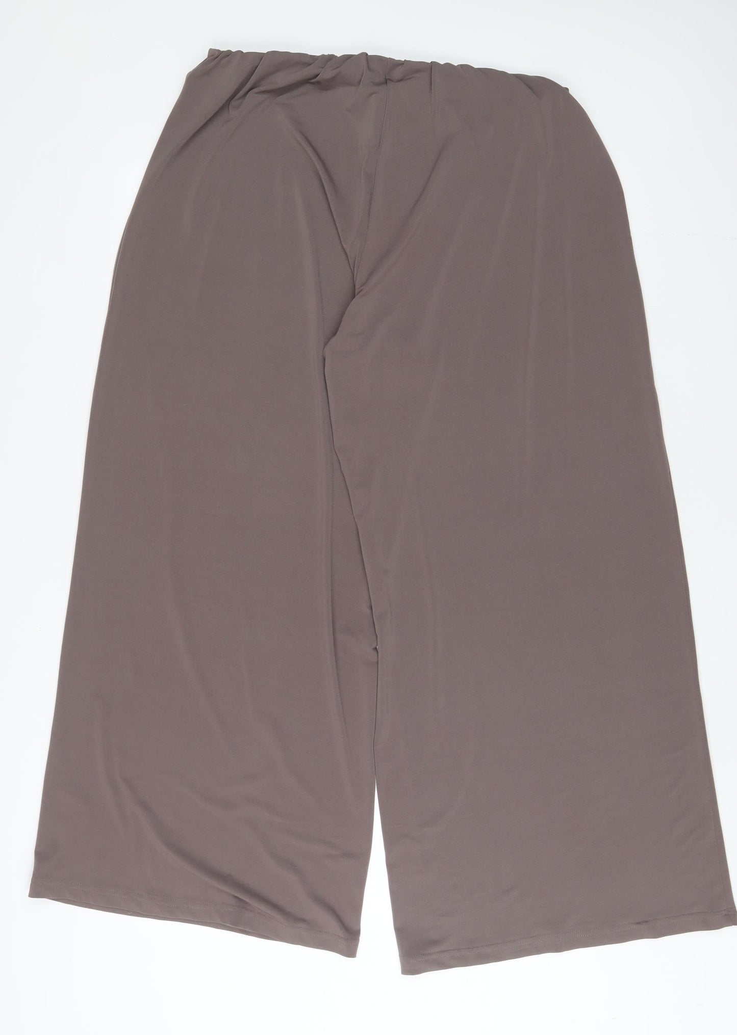 Essential style Womens Brown Polyester Trousers Size 20 L30 in Regular