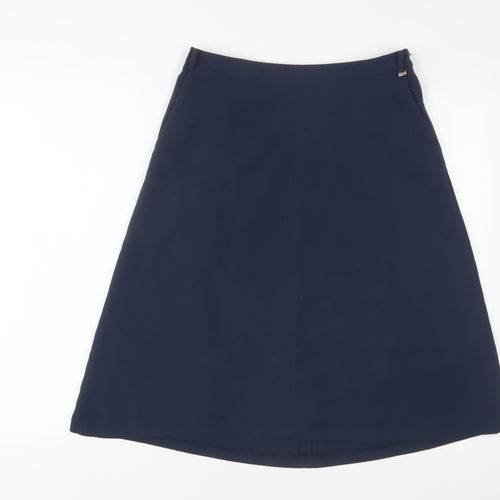 Esprit Womens Blue Polyester A-Line Skirt Size 12 Zip