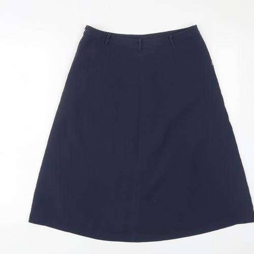 Esprit Womens Blue Polyester A-Line Skirt Size 12 Zip