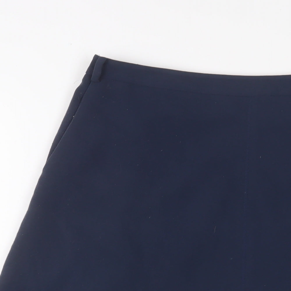 Esprit Womens Blue Polyester A-Line Skirt Size 12 Zip