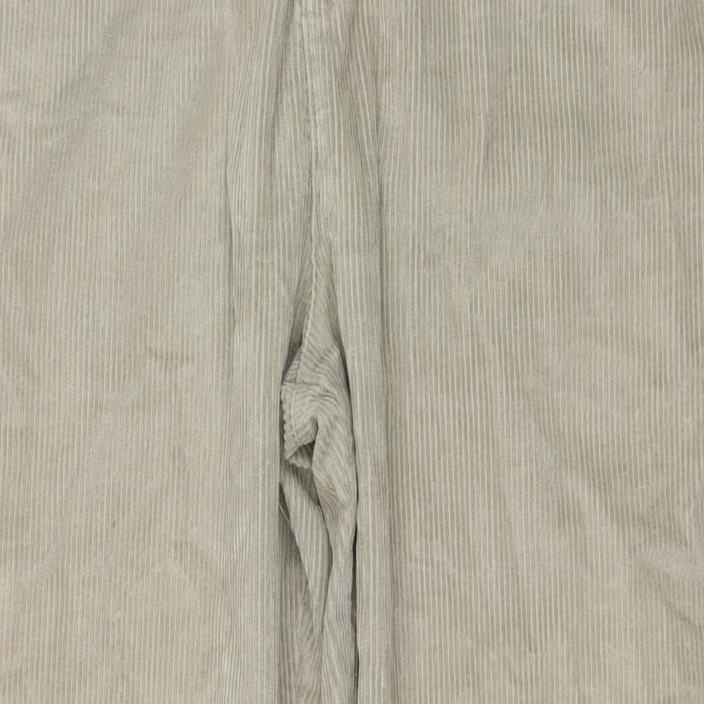 Cotton Traders Mens Beige Cotton Trousers Size 42 in L32 in Regular Zip