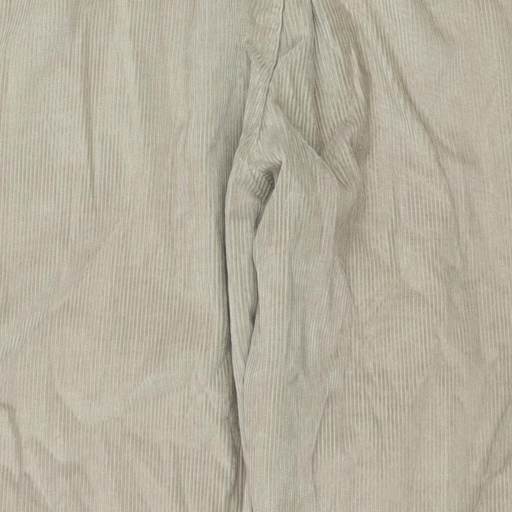 Cotton Traders Mens Beige Cotton Trousers Size 42 in L32 in Regular Zip