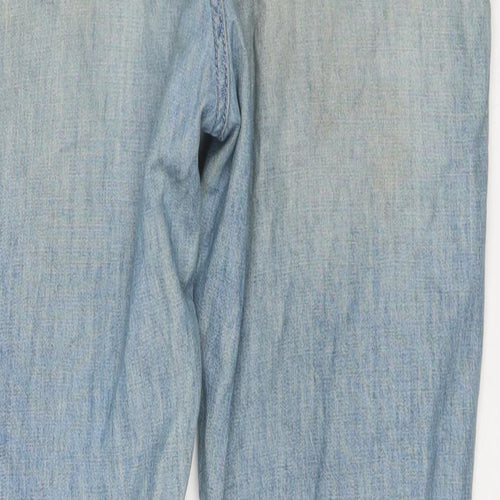 Osaka Womens Blue Cotton Straight Jeans Size 31 in L30 in Regular Zip