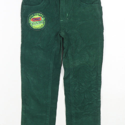 tuc tuc Girls Green Cotton Chino Trousers Size 4 Years Regular Zip