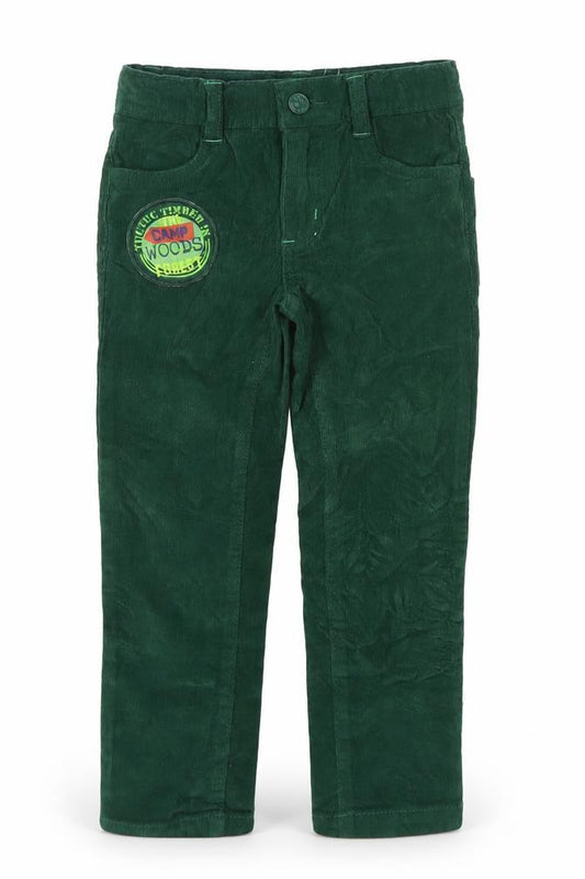 tuc tuc Girls Green Cotton Chino Trousers Size 4 Years Regular Zip