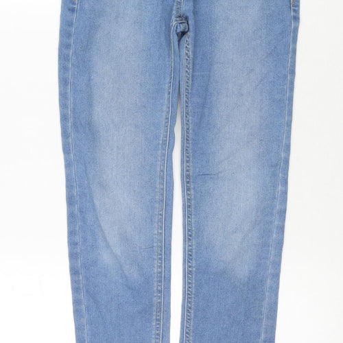 TU Girls Blue Cotton Skinny Jeans Size 10 Years L25 in Regular Zip