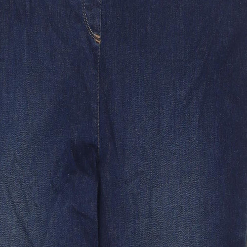 NEXT Womens Blue Cotton Skinny Jeans Size 20 L28 in Regular Zip
