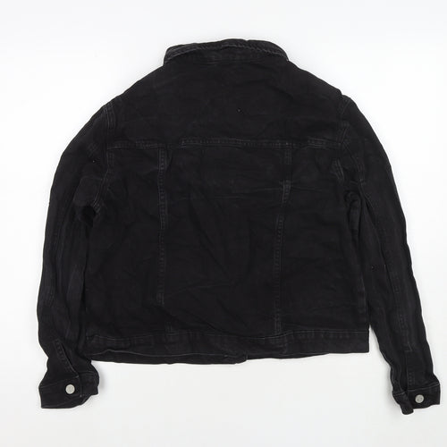 Brave Soul Womens Black Jacket Size 14 Zip