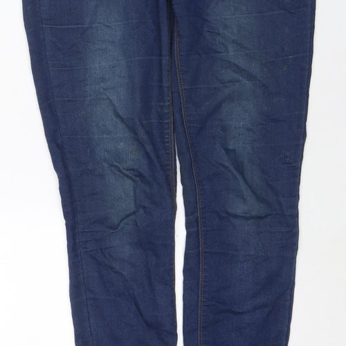 Denim & Co. Womens Blue Cotton Skinny Jeans Size 10 L32 in Regular Zip