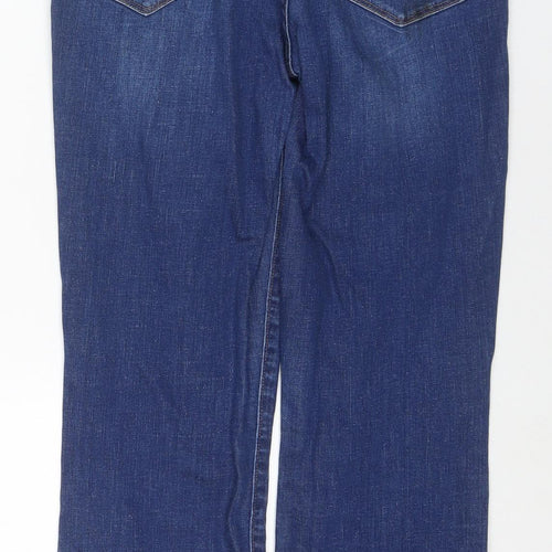 J.CREW Womens Blue Cotton Straight Jeans Size 29 in L24 in Regular Zip
