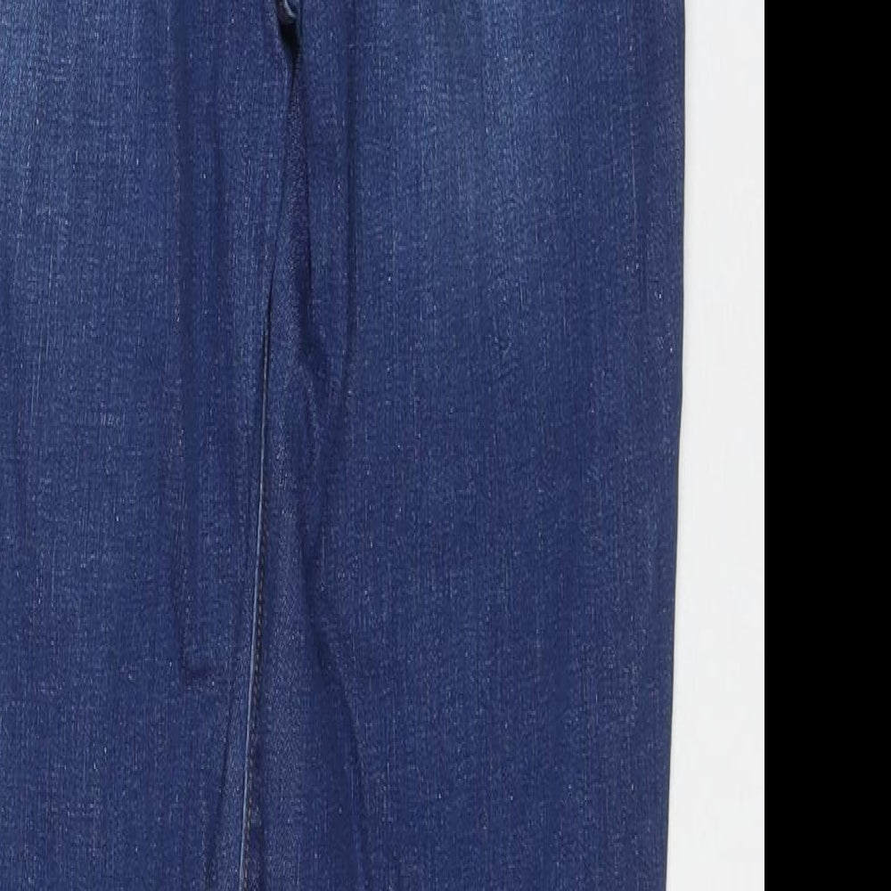 J.CREW Womens Blue Cotton Straight Jeans Size 29 in L24 in Regular Zip