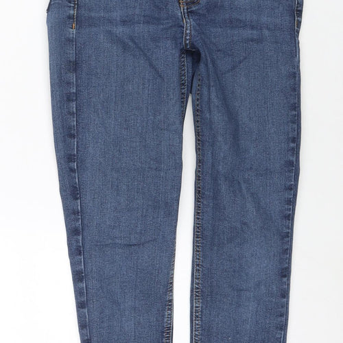 Topshop Womens Blue Cotton Skinny Jeans Size 26 in L28 in Regular Zip