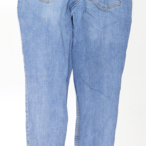 Old Navy Womens Blue Cotton Skinny Jeans Size 16 L29 in Regular Zip