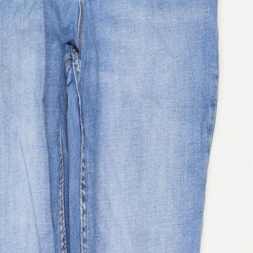 Old Navy Womens Blue Cotton Skinny Jeans Size 16 L29 in Regular Zip