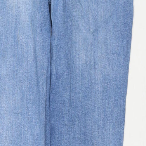 Old Navy Womens Blue Cotton Skinny Jeans Size 16 L29 in Regular Zip