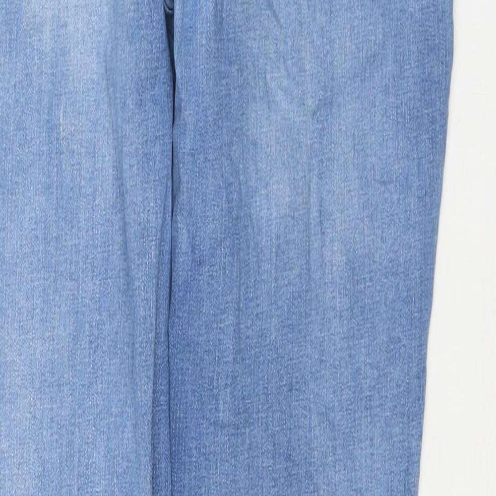 Old Navy Womens Blue Cotton Skinny Jeans Size 16 L29 in Regular Zip