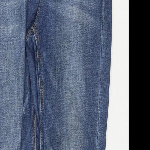Stradivarius Womens Blue Cotton Skinny Jeans Size 8 L27 in Regular Zip