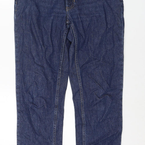 Pimkie Womens Blue Cotton Straight Jeans Size 8 L27 in Regular Zip