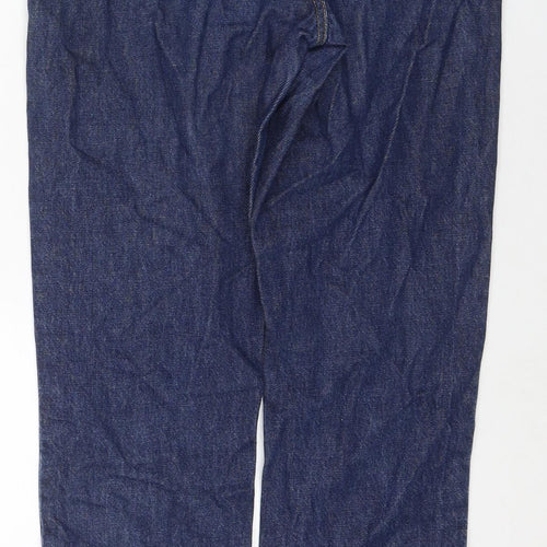 Pimkie Womens Blue Cotton Straight Jeans Size 8 L27 in Regular Zip