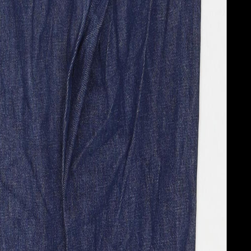 Pimkie Womens Blue Cotton Straight Jeans Size 8 L27 in Regular Zip