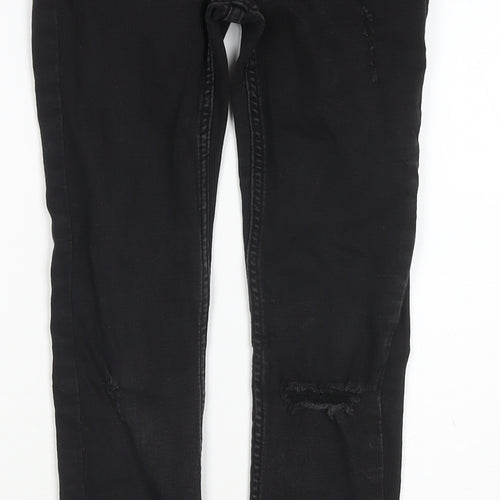 Denim & Co. Womens Black Cotton Skinny Jeans Size 8 L26 in Regular Zip