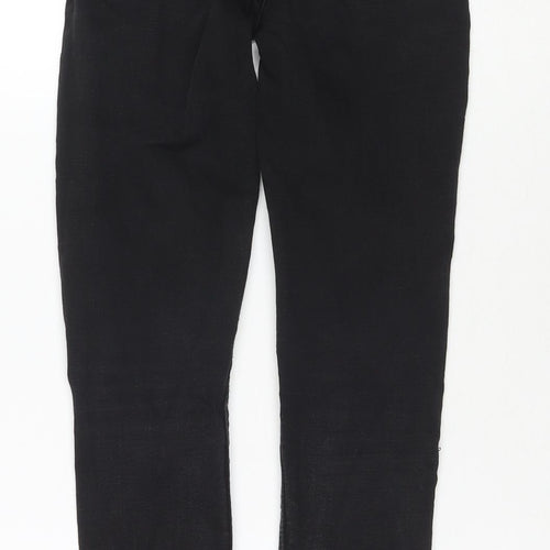 Denim & Co. Womens Black Cotton Skinny Jeans Size 8 L26 in Regular Zip