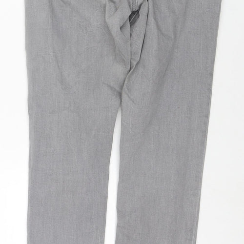 Denim & Co. Womens Grey Cotton Skinny Jeans Size 8 L27 in Regular Zip