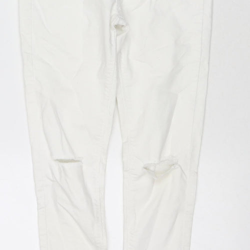 Candy Girls White Cotton Skinny Jeans Size 13 Years L26 in Regular Zip