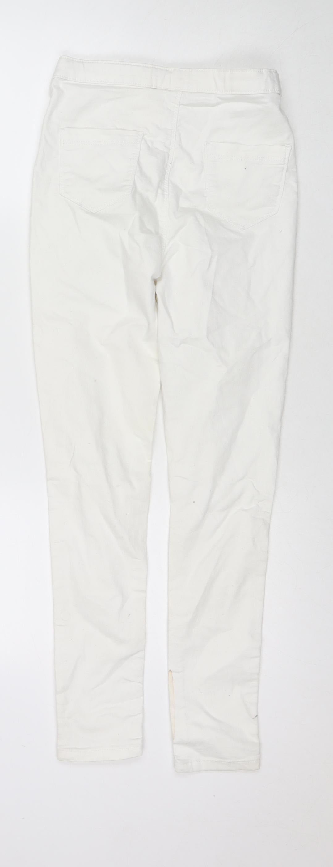 Candy Girls White Cotton Skinny Jeans Size 13 Years L26 in Regular Zip