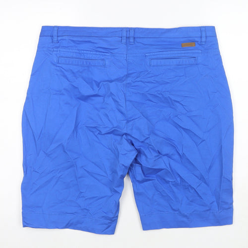 Regatta Womens Blue Cotton Bermuda Shorts Size 18 L10 in Regular Zip