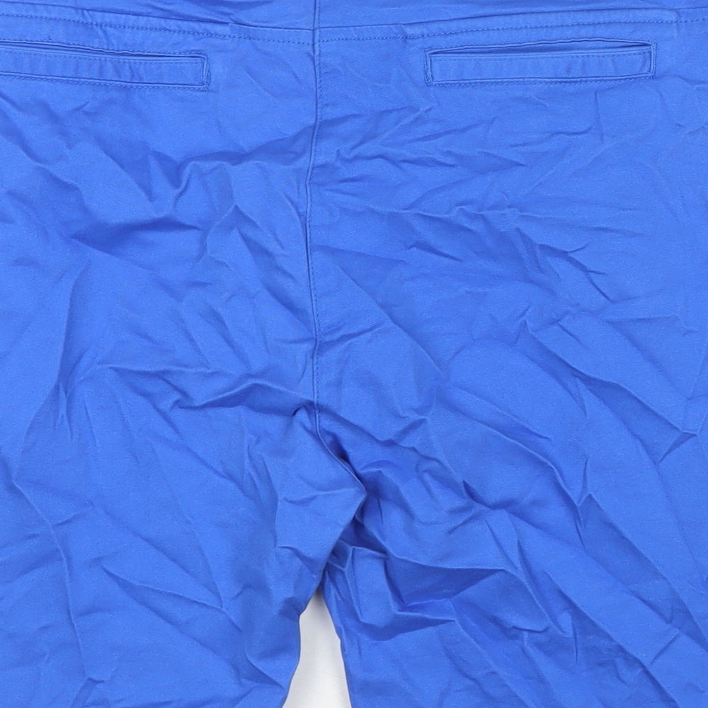 Regatta Womens Blue Cotton Bermuda Shorts Size 18 L10 in Regular Zip