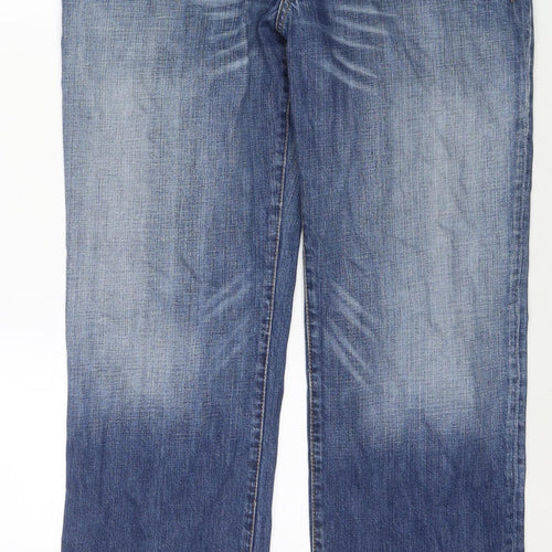 Lee Cooper Mens Blue Cotton Straight Jeans Size 36 in L30 in Regular Zip